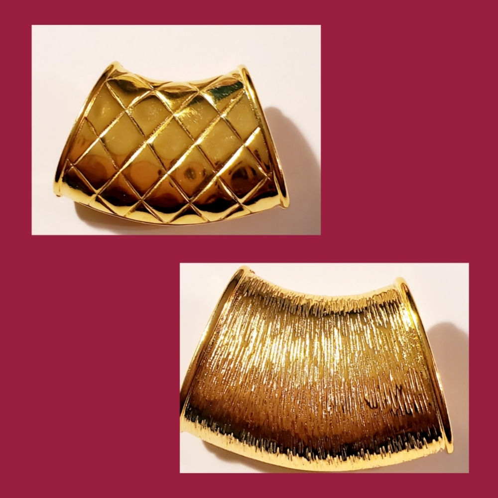 Scarf Pull-thru Reversable Gold tone